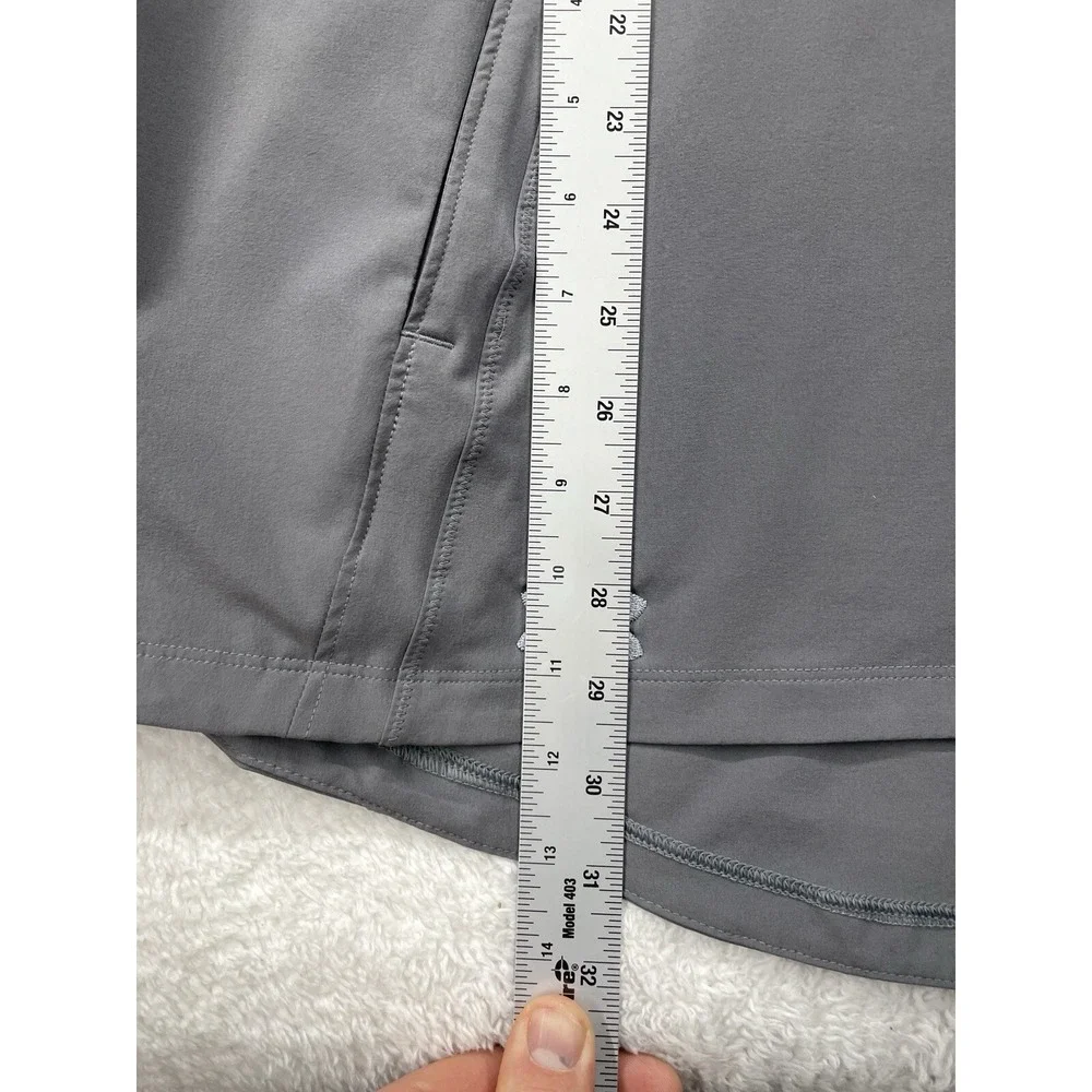 Under Armour‎ Mens XL Grey Monster Lacrosse HeatGear 1/4 Zip Hooded Windbreaker